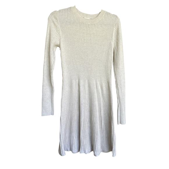 Abercrombie Kids, Size 17/18, Cream Rib Knit Sweater Dress, Long Sleeves, EUC - Picture 1 of 6
